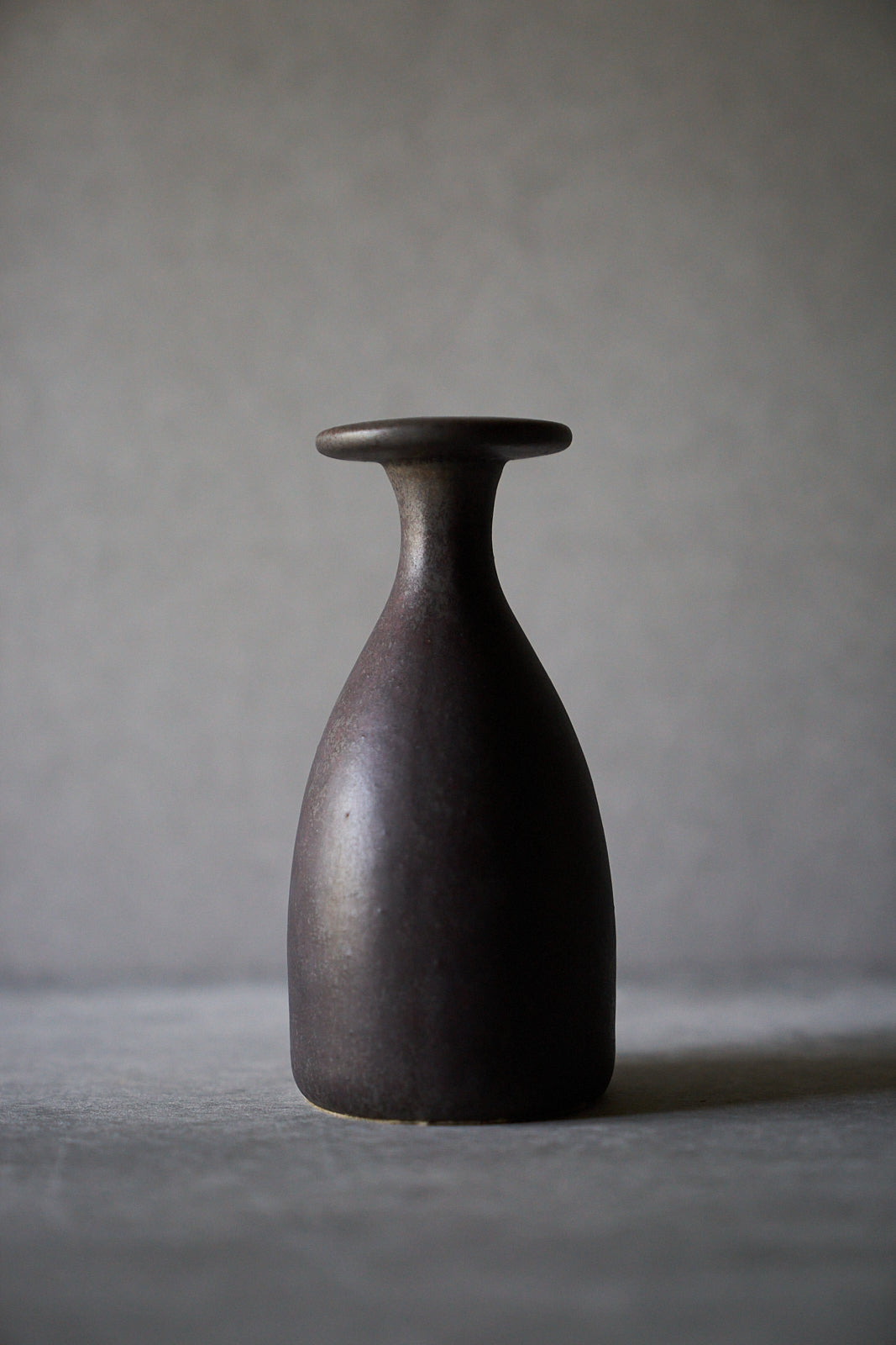 Otto Keramik Brown Glaze Flower Vase FAT LAVA