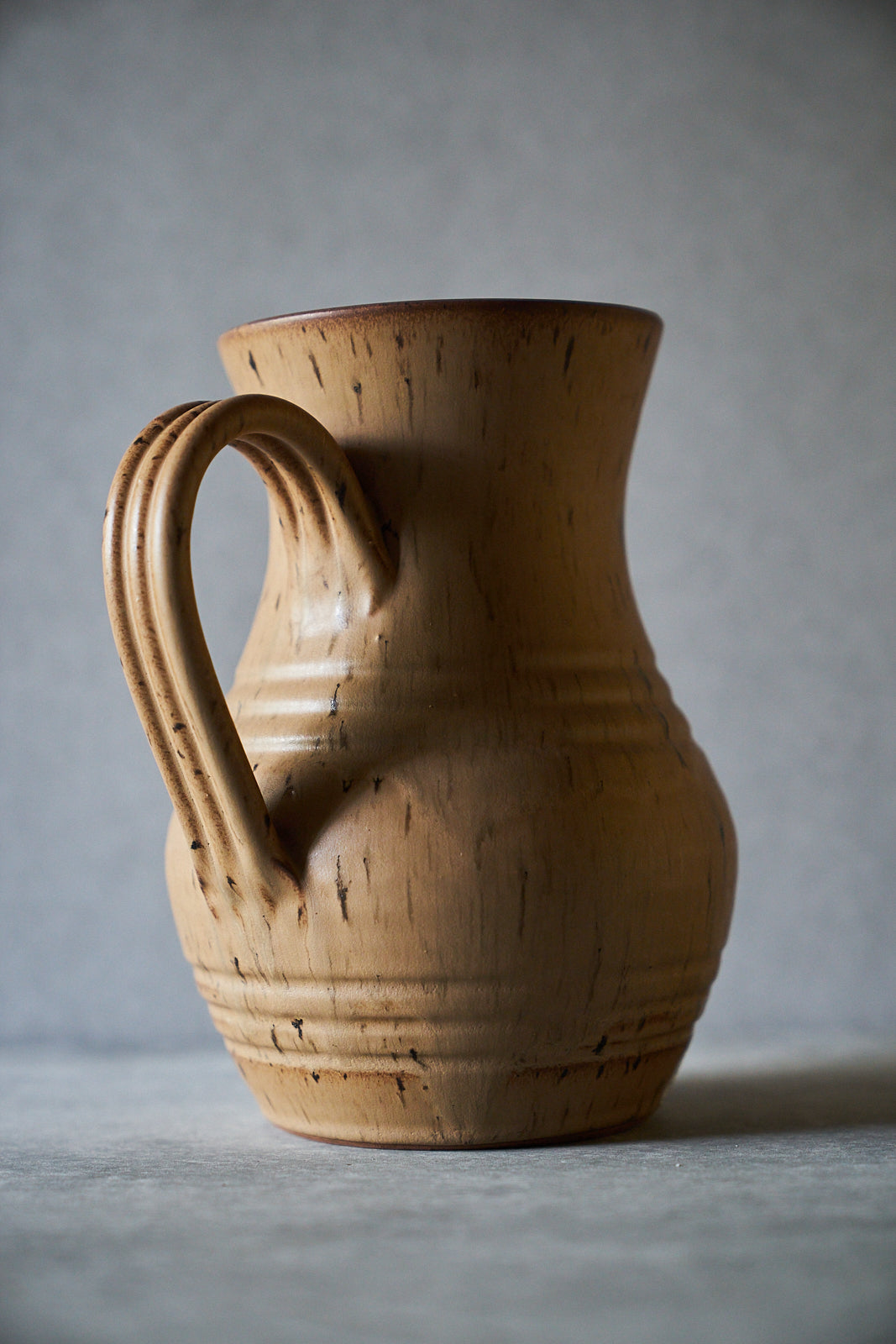 Le grau d'agde Light Brown Glaze Pitcher FAT LAVA