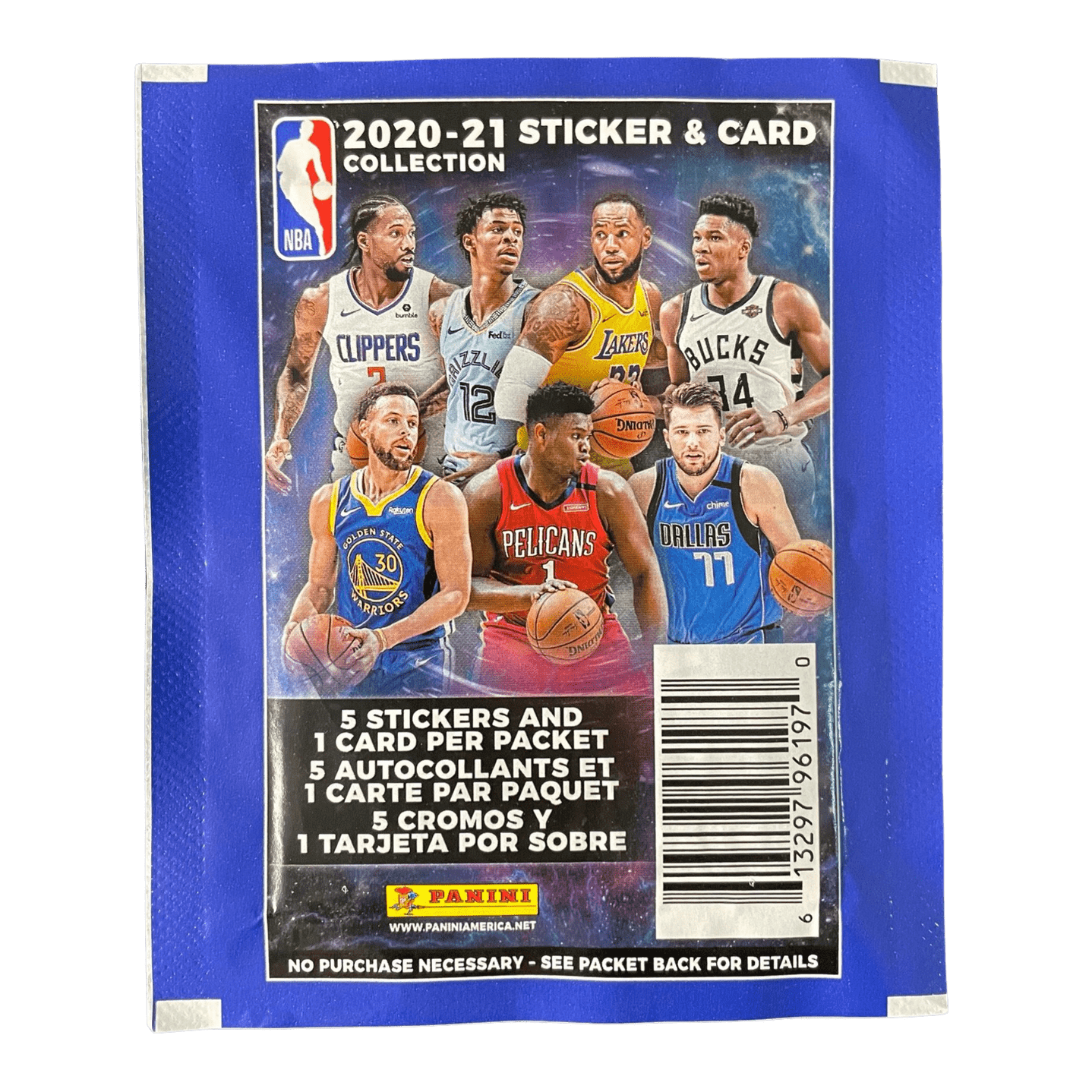 Panini Basketball 2020/2021 Stickers and Card Collection Single Pack