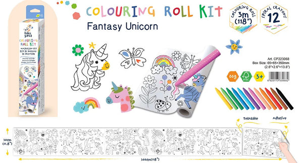 Dino World Coloring Roll Kit