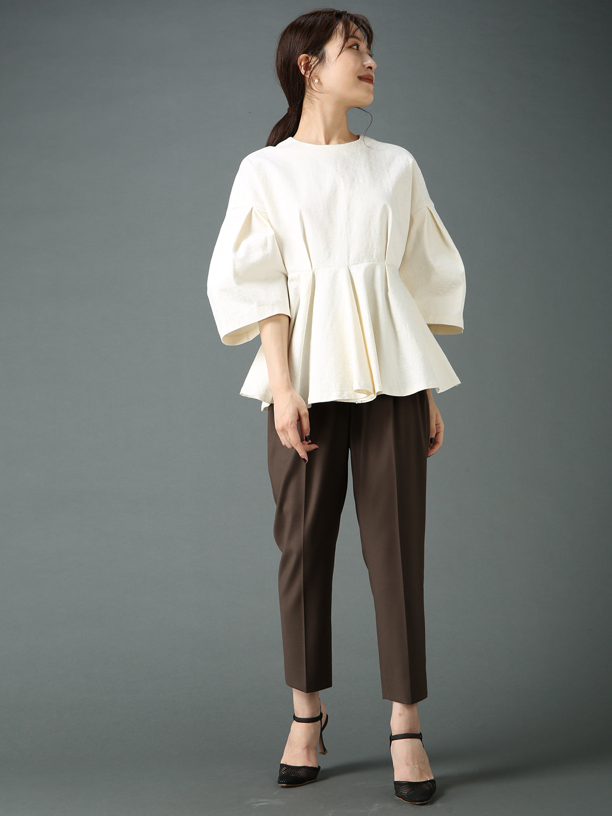 L'Or Constructive Sleeve Blouse
