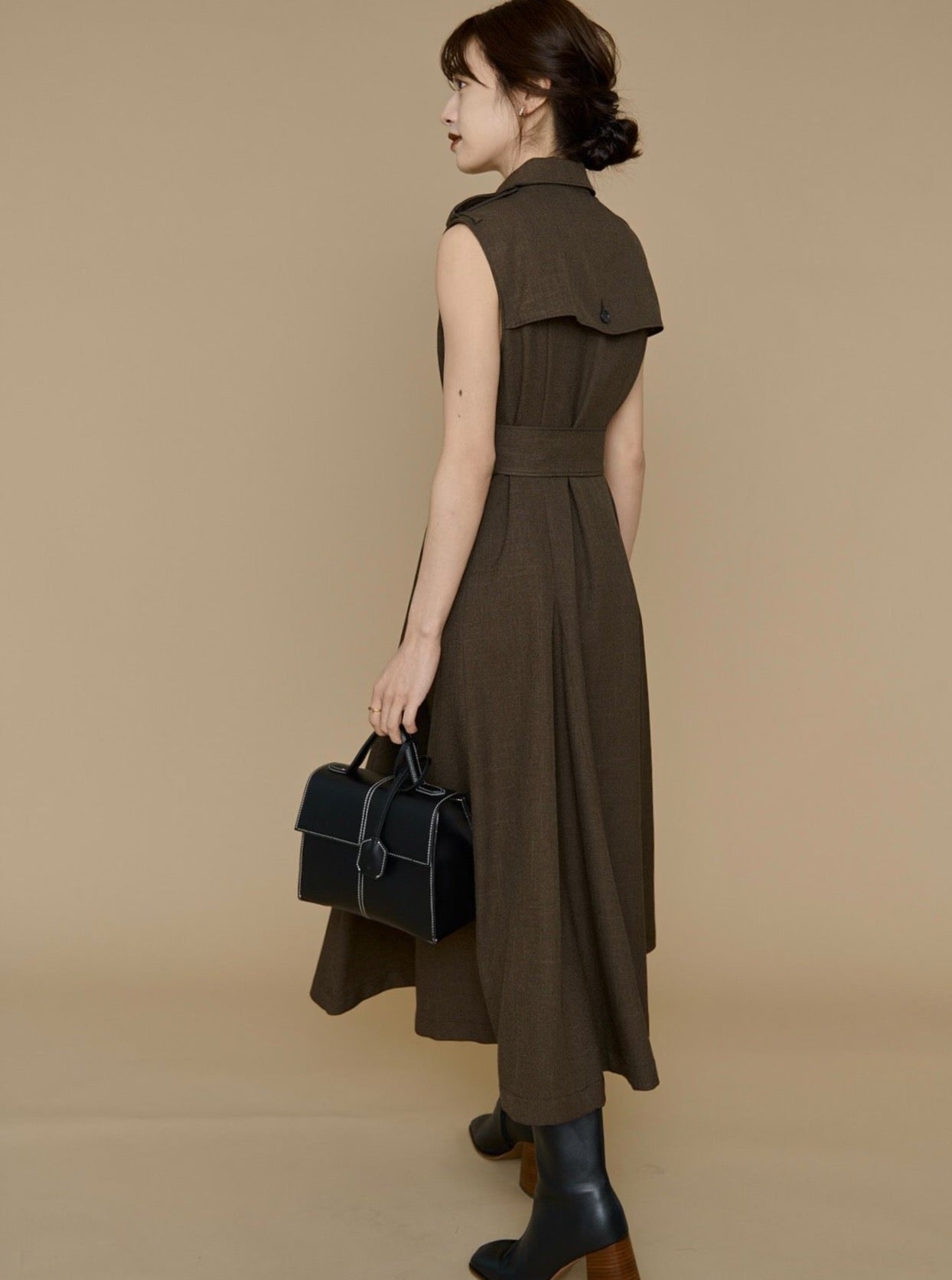 L’or sleeveless coat dressワンピース