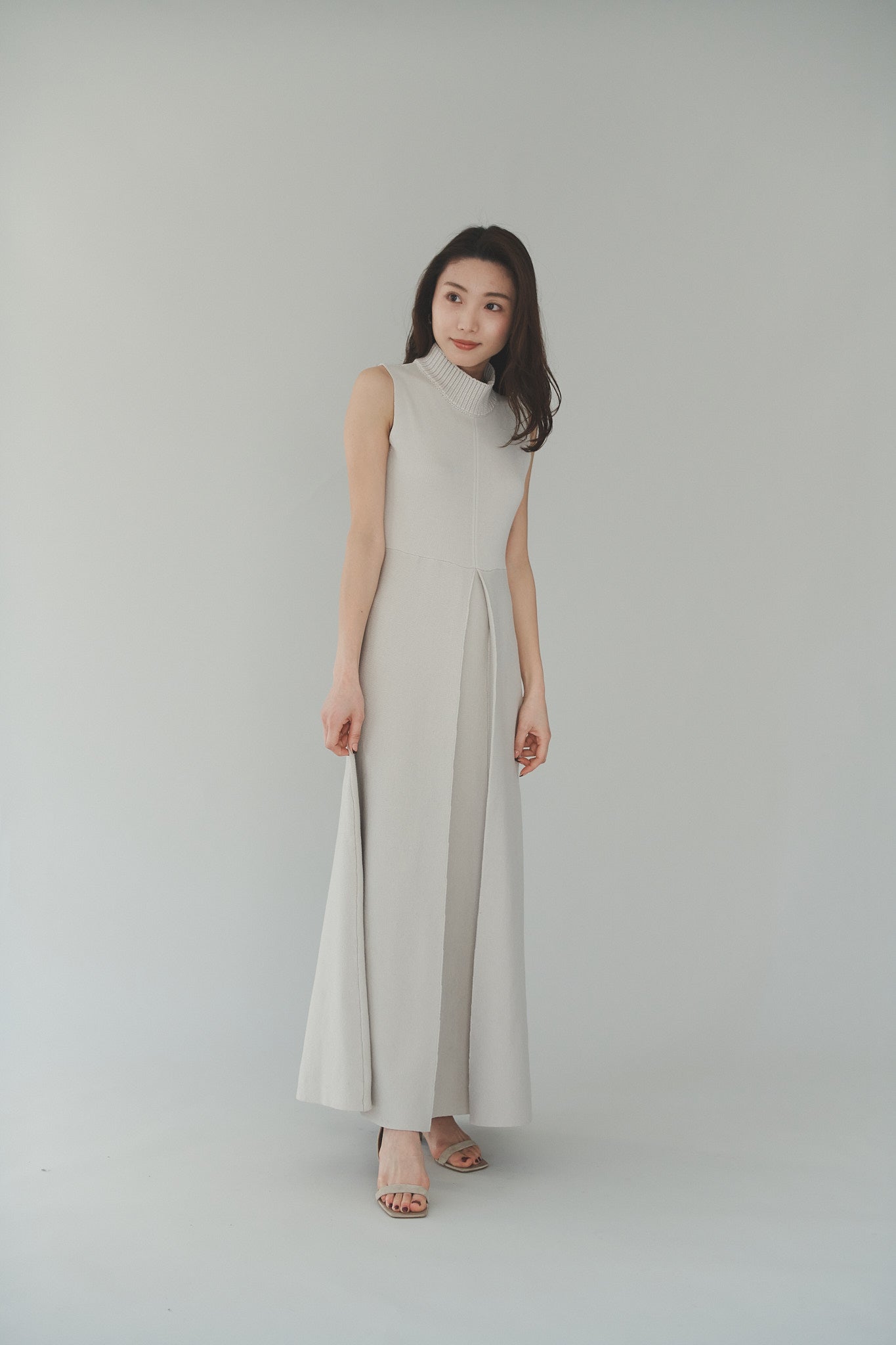 ワンピース◯ Noble - L'Or Box pleats Knit Dress ロル ワンピースの