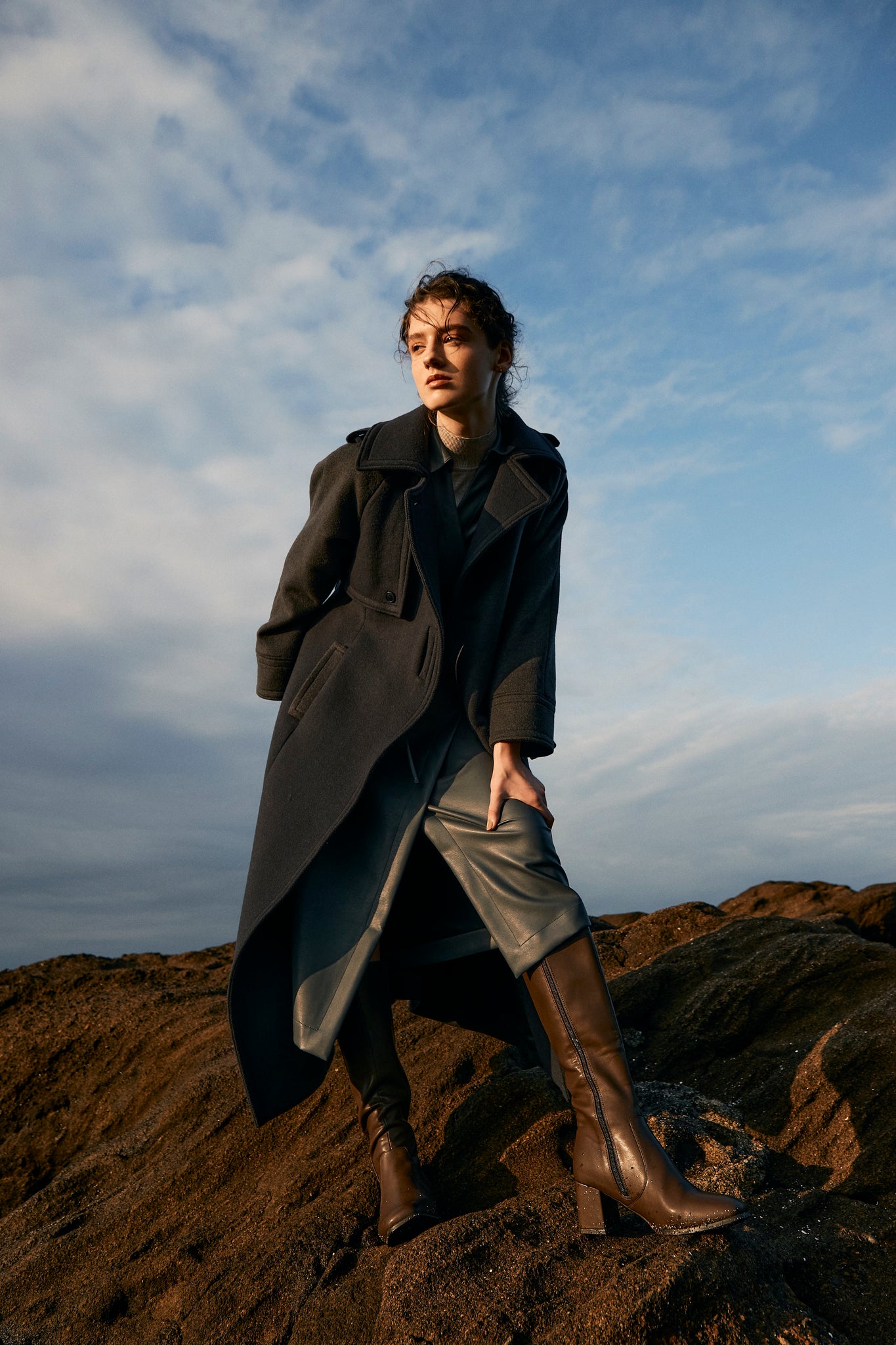 l´or Geelong Wool Long Coat L'orロル ベージュ-