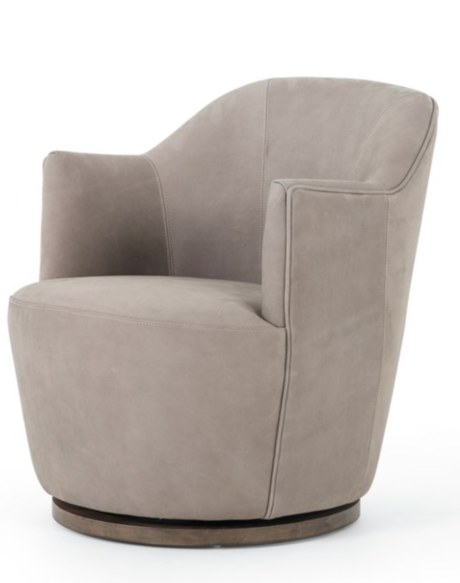 silver swivel chair