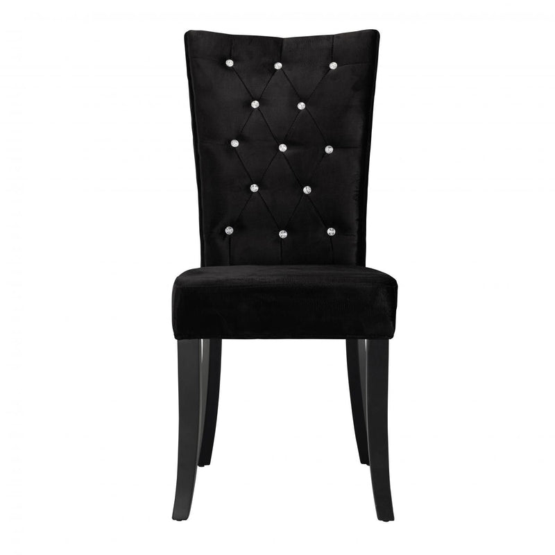 Radiance Dining Chair Black Velvet (Pack of 2)