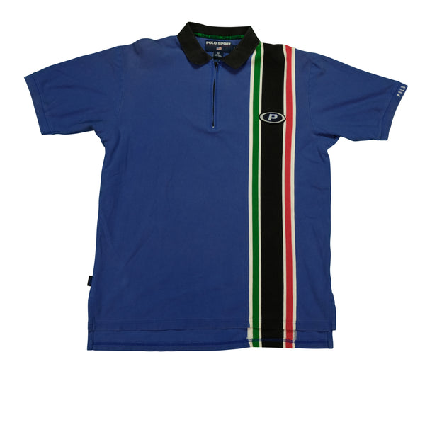 Ralph Lauren Rugby Polo 90s Polo Shirt Vintage Pink and Blue 