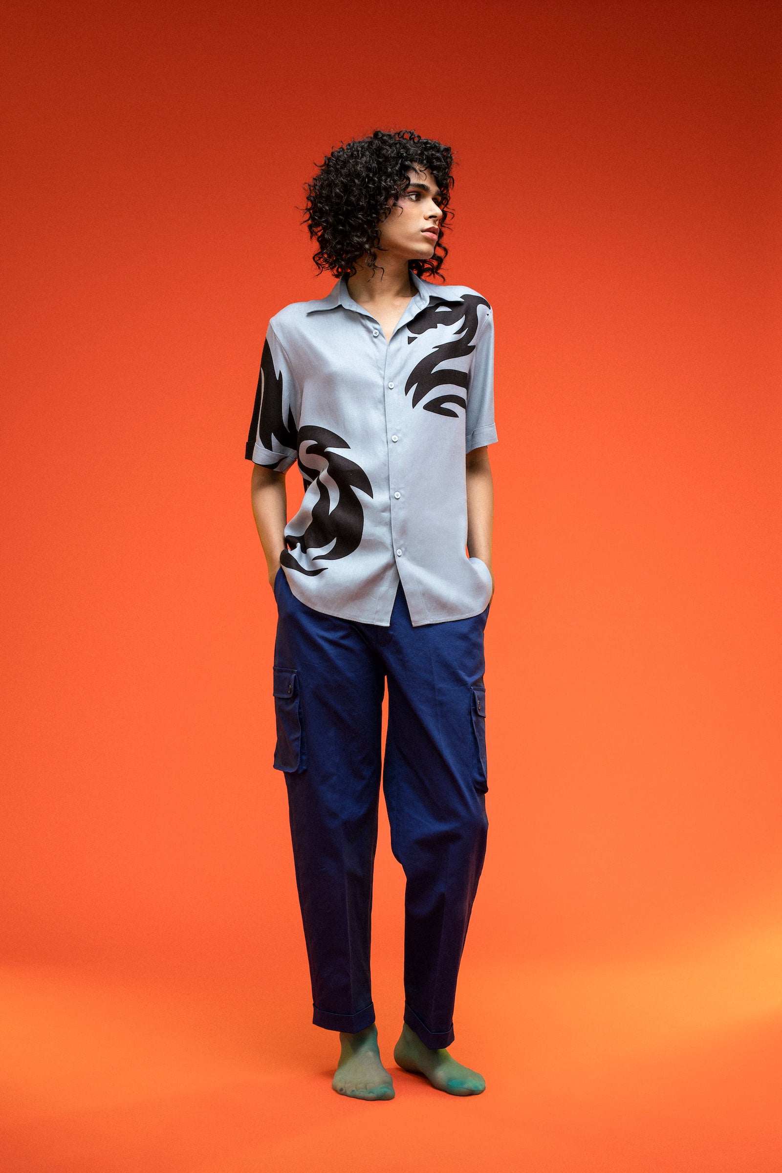 トップシークレット subculture OMBRE CHEC PRINT NEL SHIRT - 通販