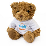 Happy Birthday Claire - Personalised Teddy Bear