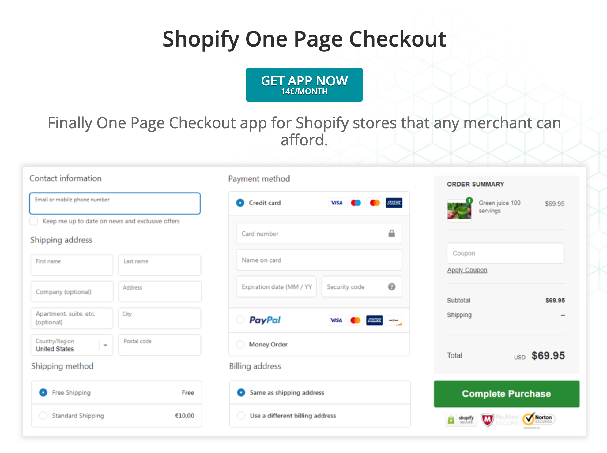 Shopify One-Step Checkout by Magebird