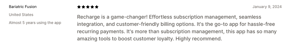 Recharge's Loyalty feature is designed to incentivize customers to continuously return to your store by offering them personalized benefits and exclusive rewards. This helps merchants easily create a loyalty program that encourages customer engagement and repeat purchases.