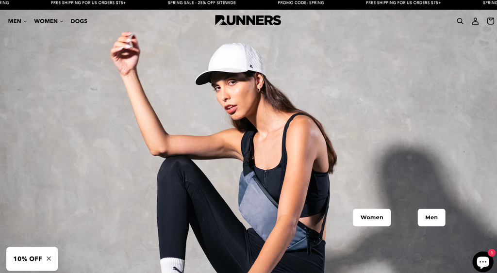 Runners Athletics uses dawn theme