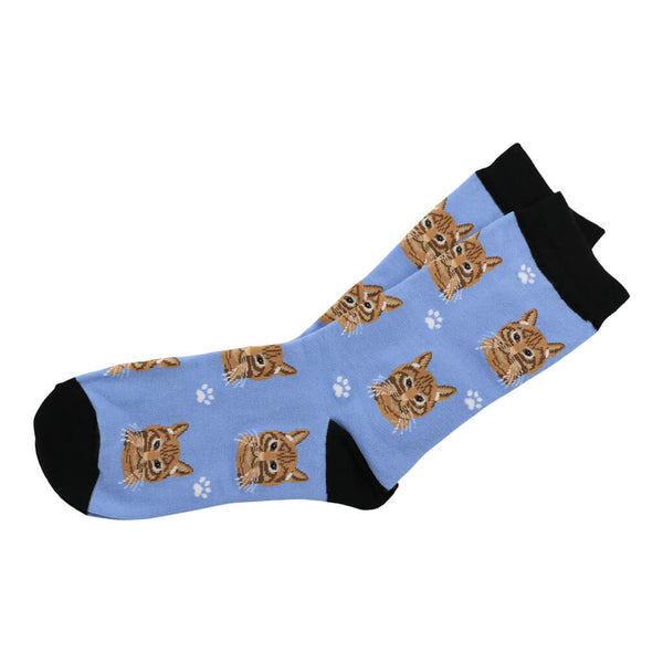 Orange Tabby Cat Lover Socks 1