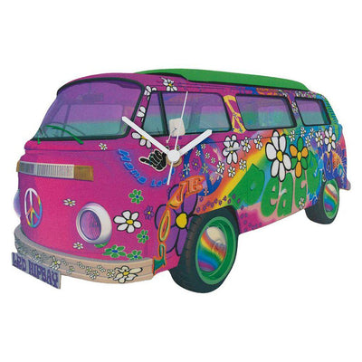 pink volkswagen hippie van