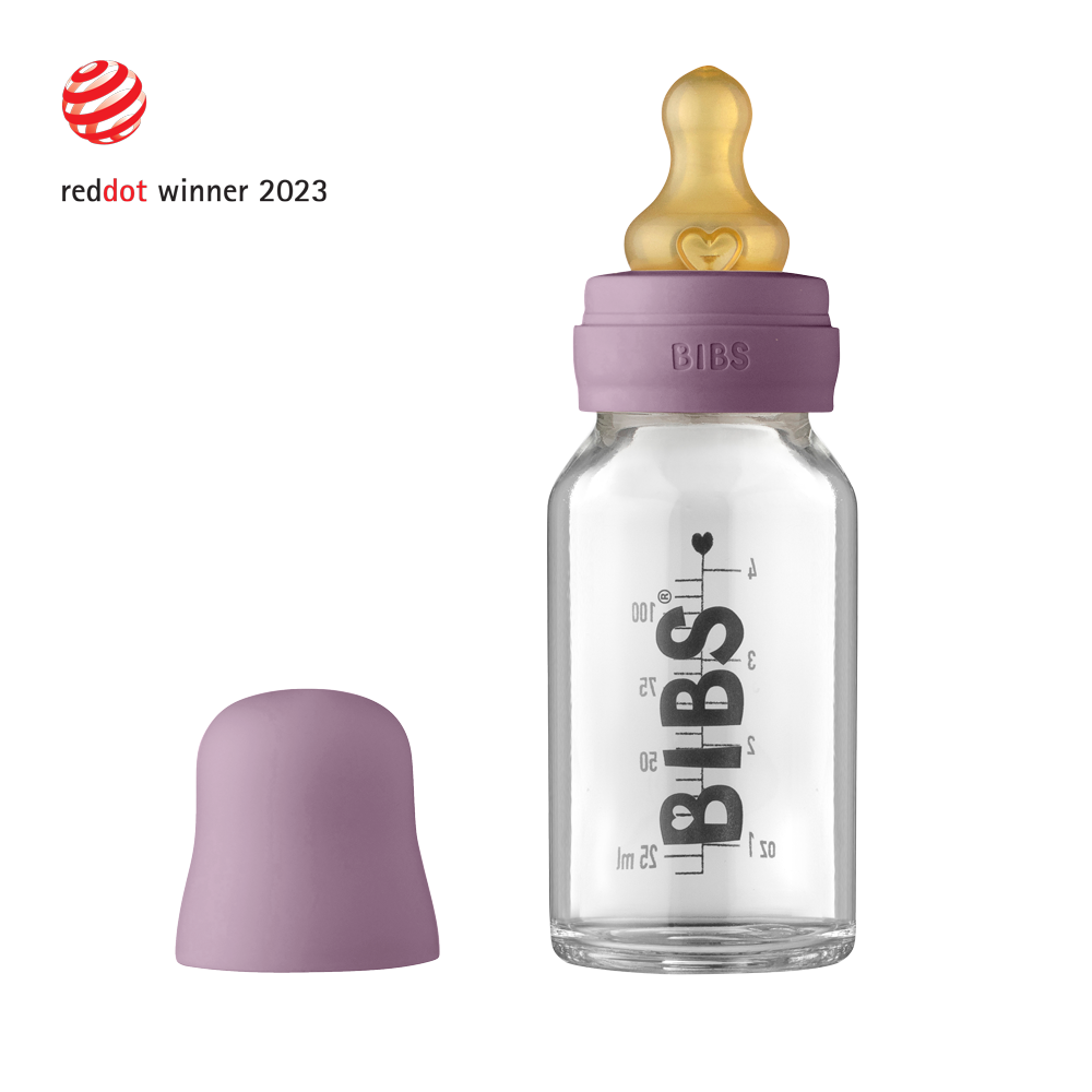 Bottiglia di vetro per bambini - set completo 110ml - Iron – BIBS