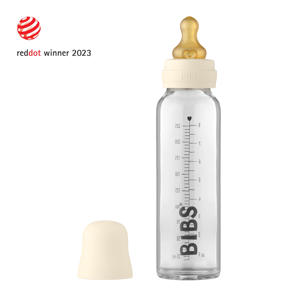 Baby Glass Bottle Complete Set 225ml - Blush – BIBS