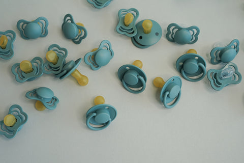 Range of rubber latex pacifiers