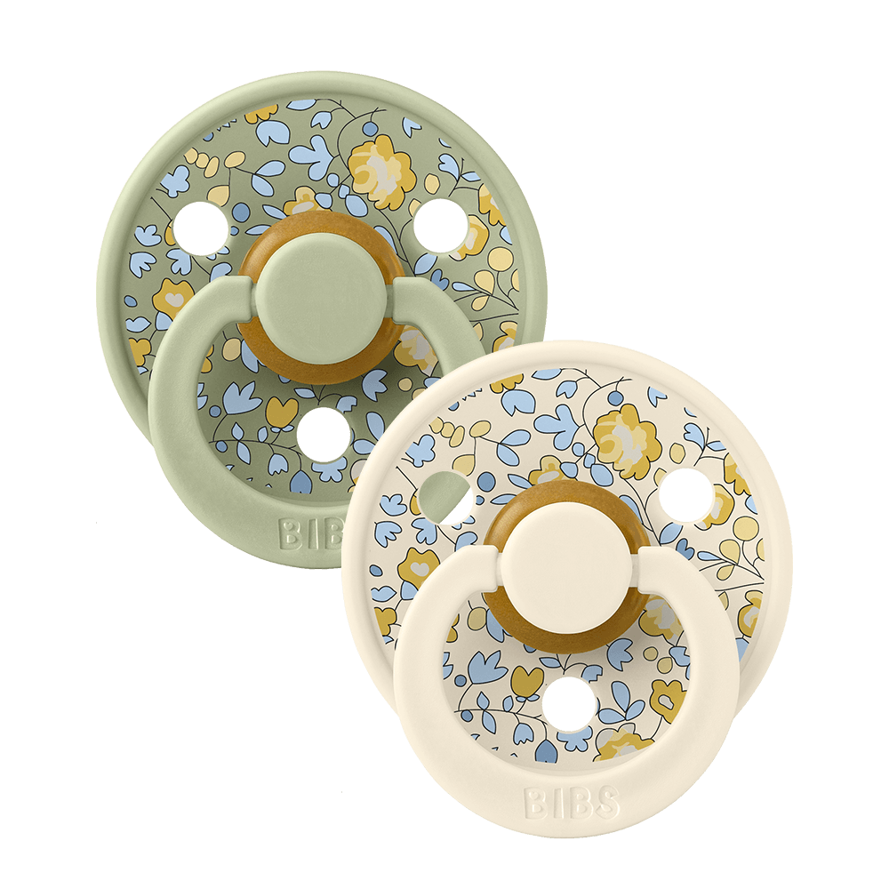 BIBS x LIBERTY Colour 2 Pack Chamomile Lawn - Baby Blue Mix