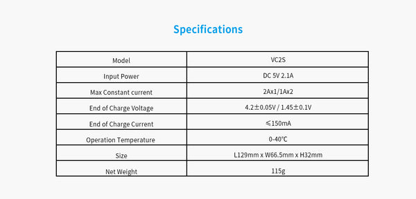 XTAR VC2S Battery Charger Australia