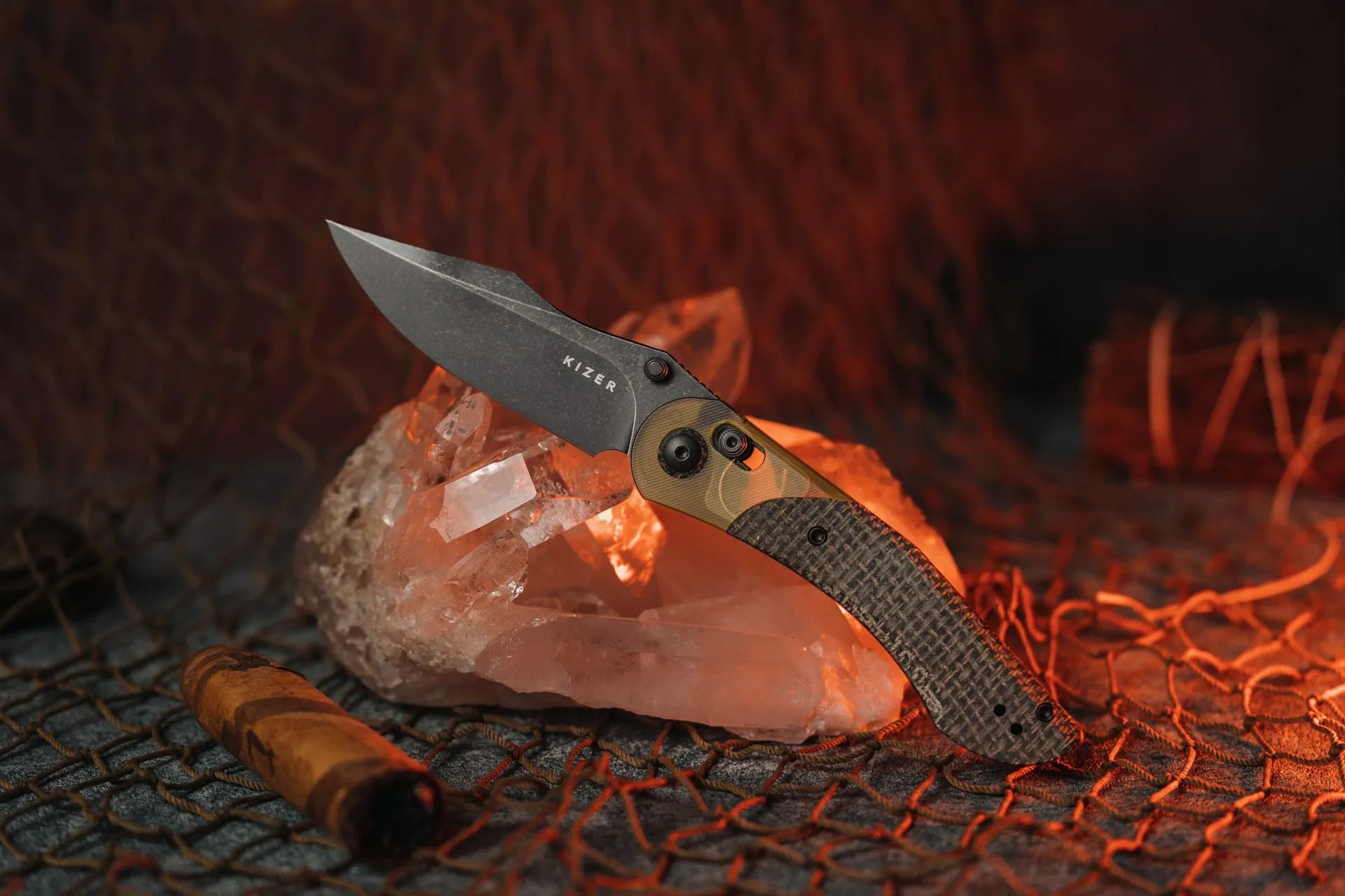 Kizer Mini Mystic V3636C1 | 154CM | Micarta + Ultem