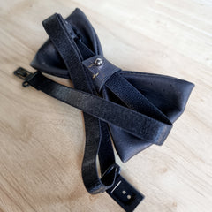 bow tie with black elastic neck strap