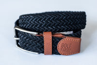 Hand Braided Stretch Belt - Black