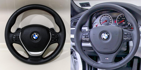 Kaufe Für BMW M Serie M2 M3 M4 M5 F80 F82 F87 1pc Auto Lenkrad Trim Auto  Innere Abdeckung carbon Faser T-förmigen Dekoration