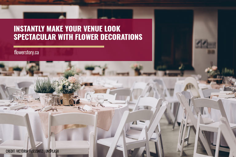 Instantly make your venue look spectacular with flower decorations