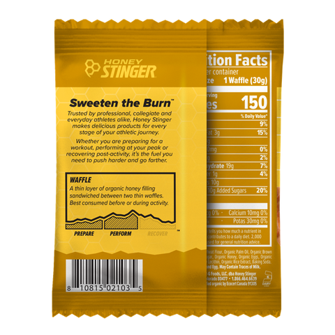 Honey Stinger Honey Energy Waffle Usage Label
