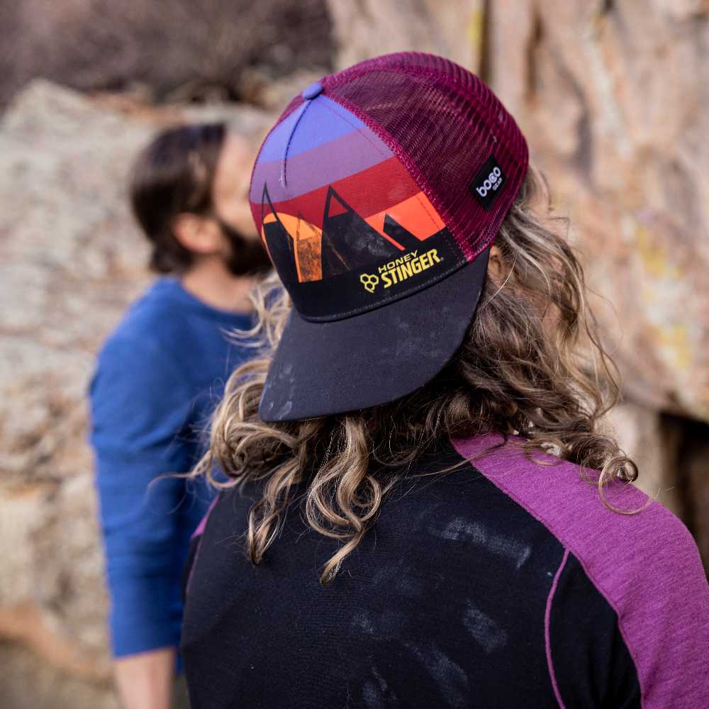 Curved Trucker Hat In Sunset Honey Stinger