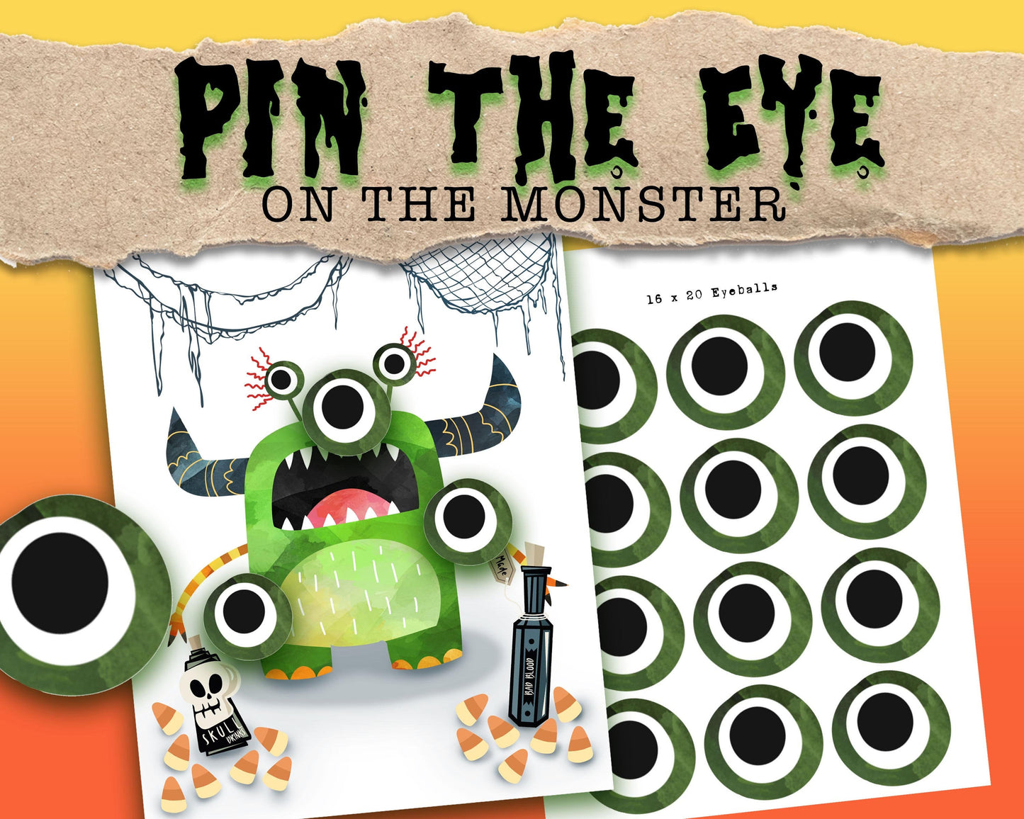 Pin the Eye on the Monster – LockPaperEscape