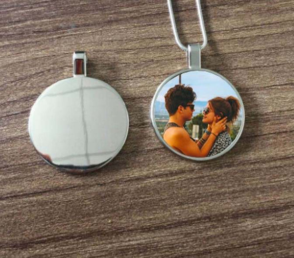 Sublimation Blank Sideways Heart Necklace