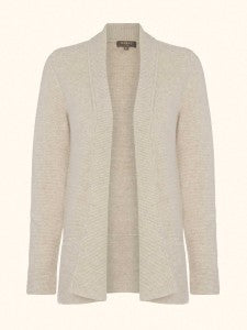 Garter Stitch Cashmere Jacket Heather Stone