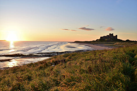 Bamburgh Northumberland Coast with Bamburgh Castle in the background