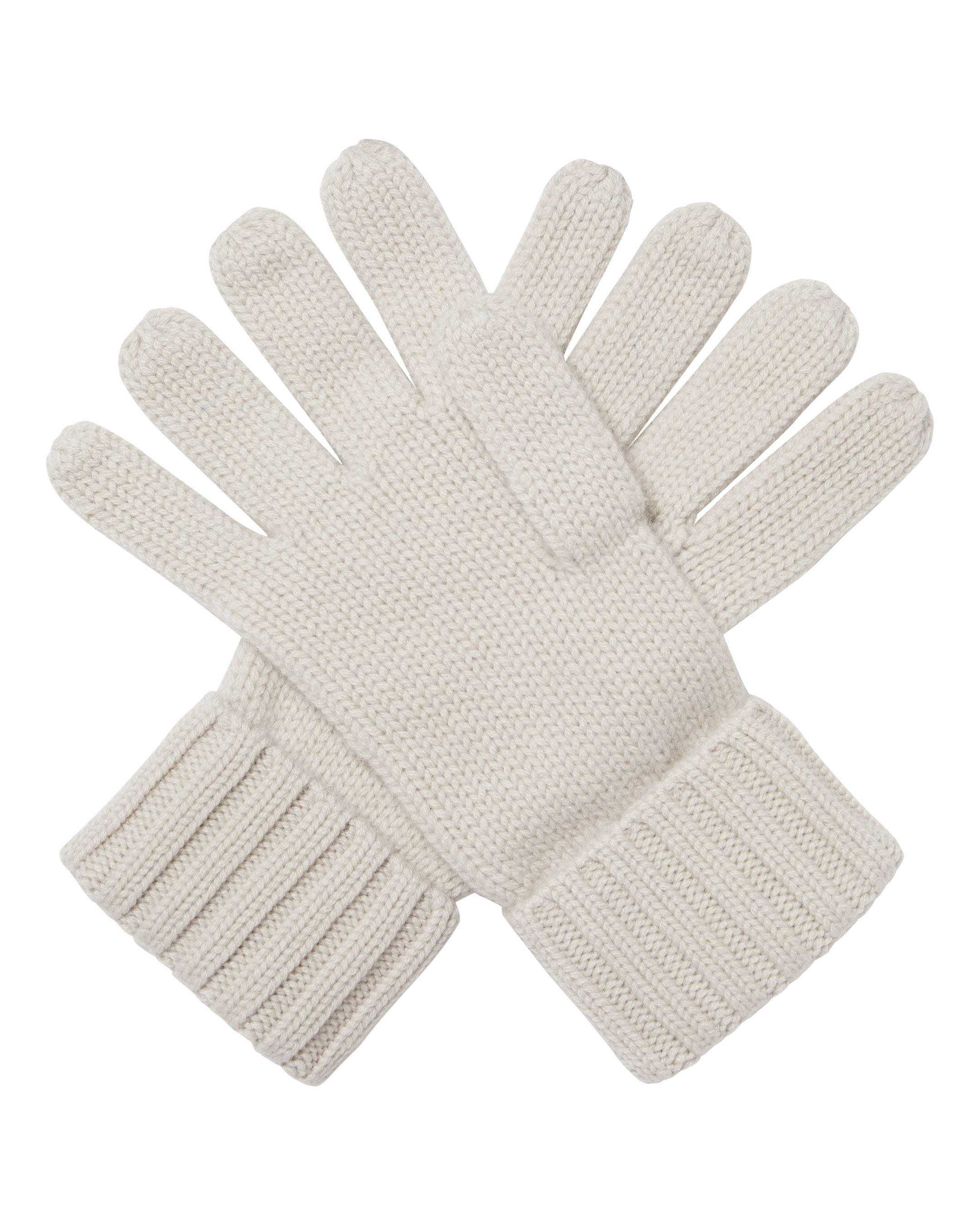 Unisex Chunky Cashmere Gloves Snow Grey