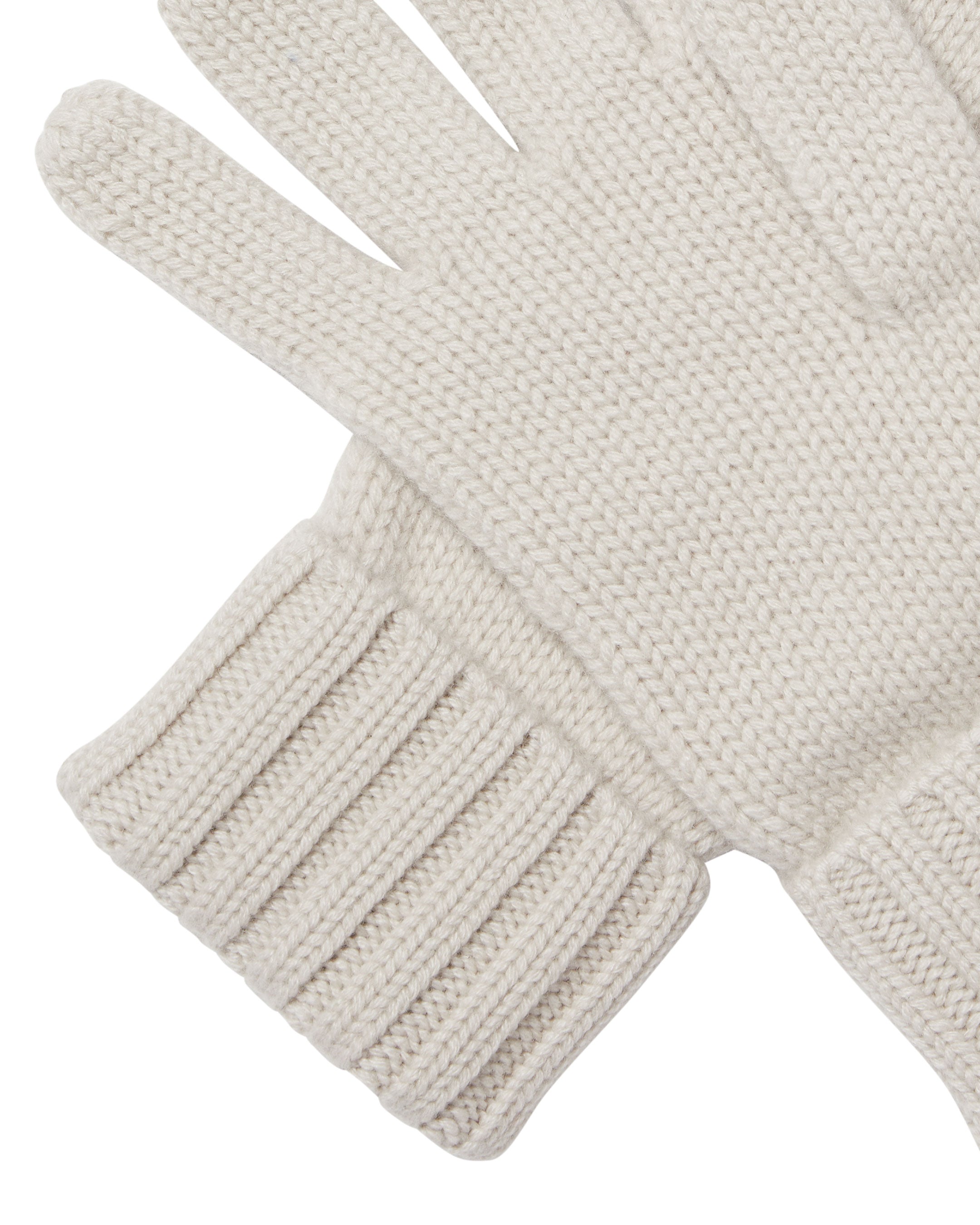 Unisex Chunky Cashmere Gloves Snow Grey