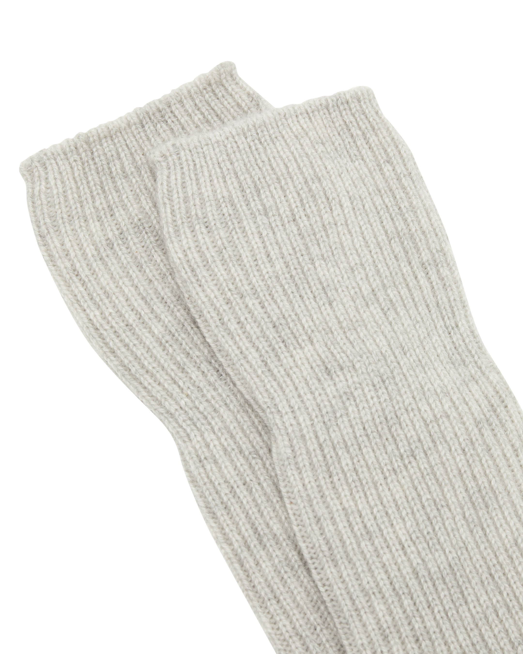 Unisex Cashmere Rib Bed Sock Fumo Grey