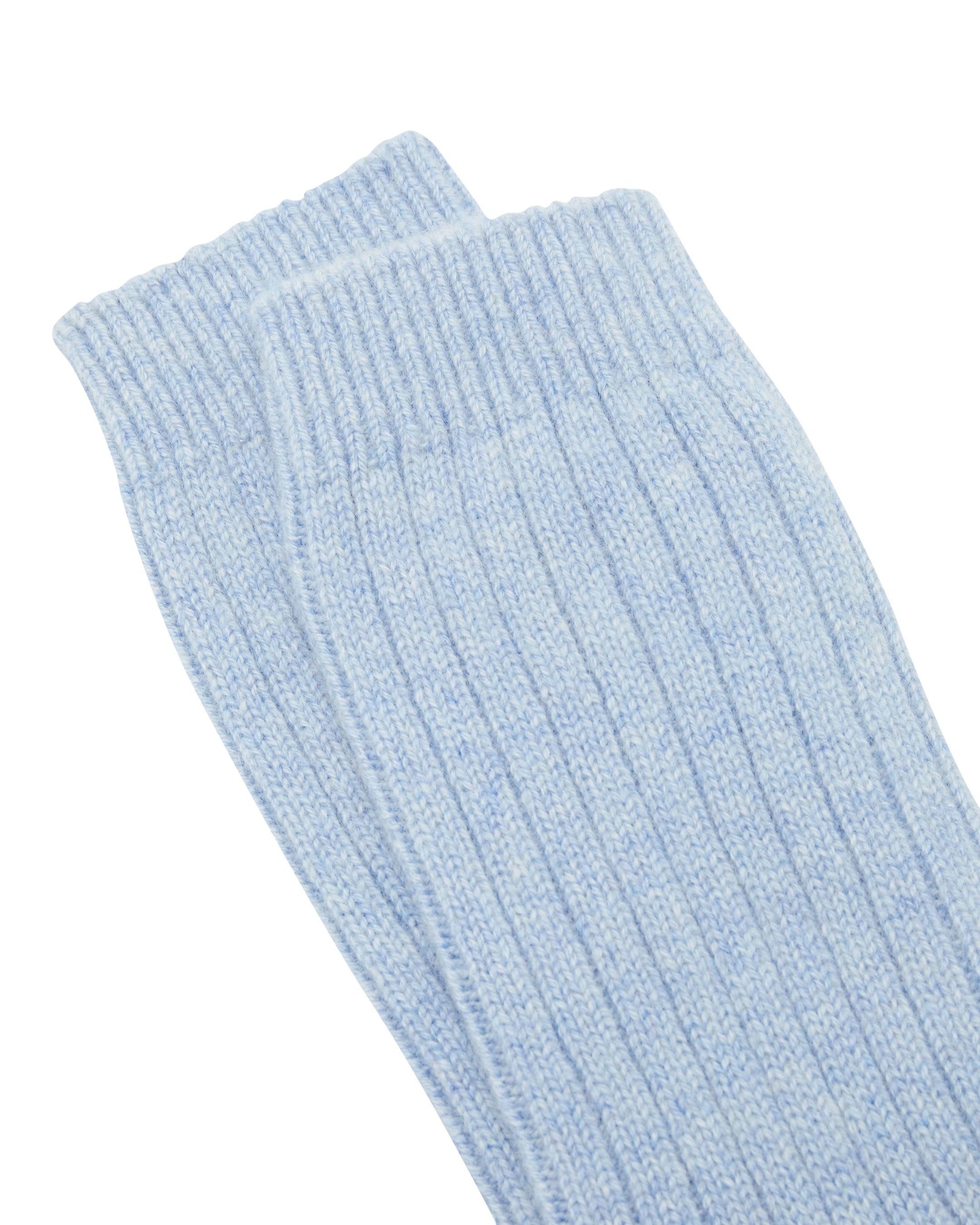 Women's Rib Cashmere House Socks Cornflower Blue