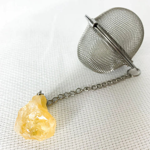 citrine crystal tea infuser