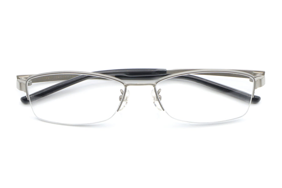 999.9(フォーナインズ)メガネS-111T-12 ガンメタリック度入りメガネ 