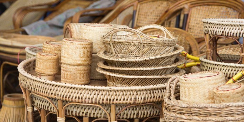 Paniers et produits en Osier, différence entre rotin, raphia, bambou et osier