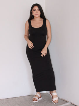 Seamless Black Maxi Dress