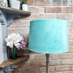 Teal glaze used to create a textured finish