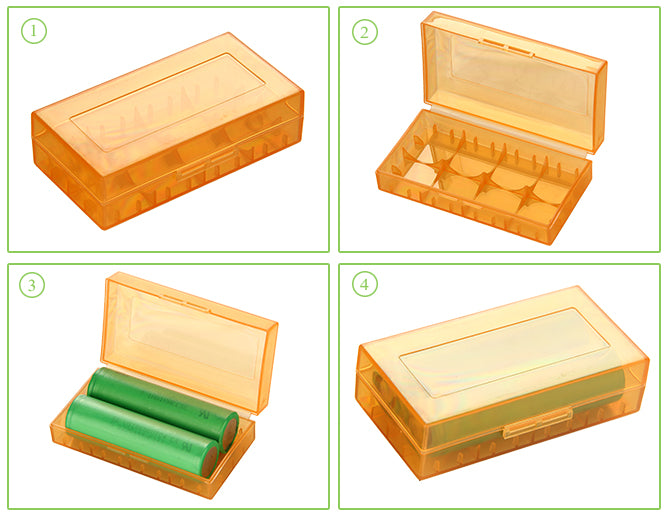 Plastic Storage Case for 18650 Battery