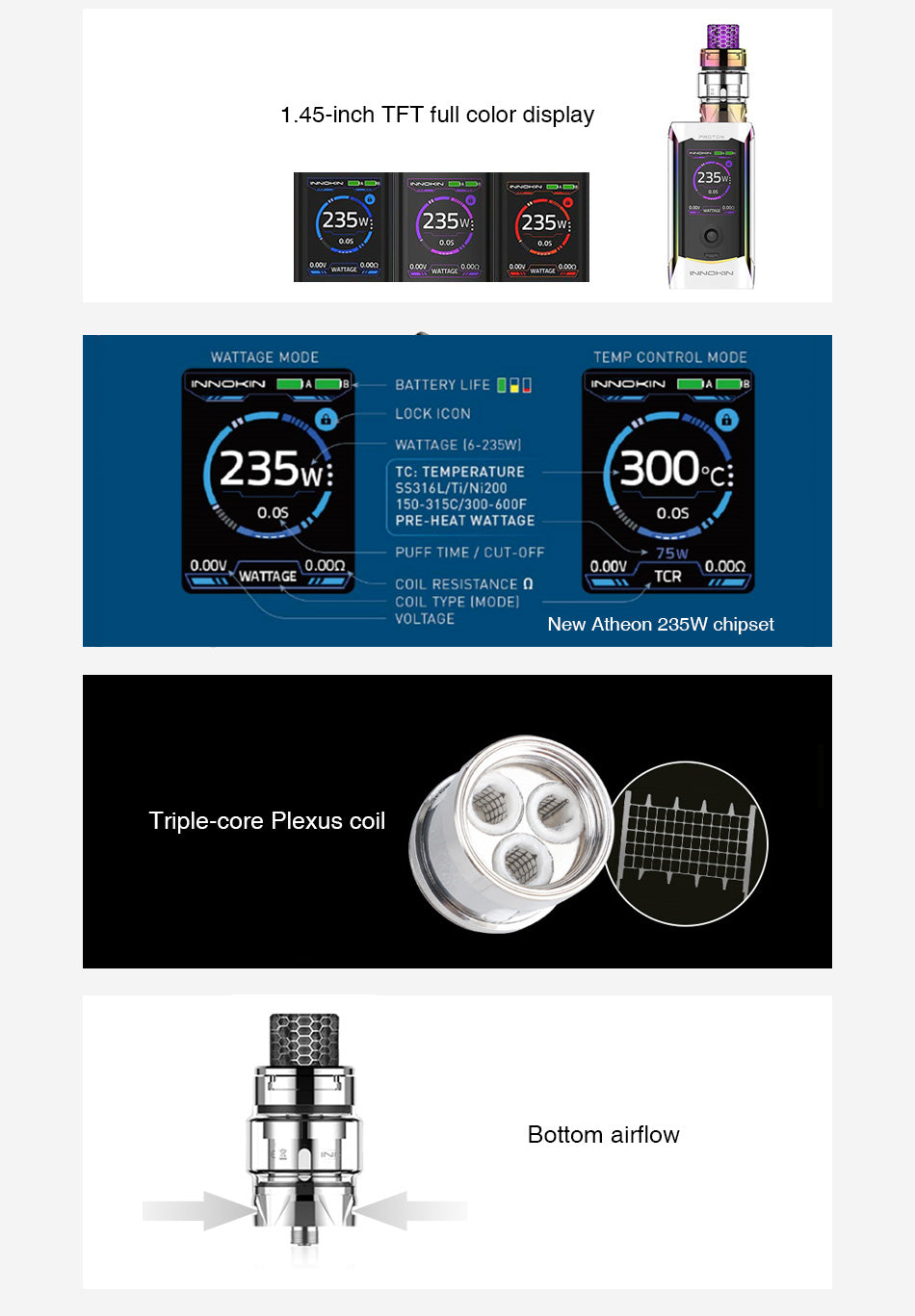 Innokin Proton Plex 235W TC Kit