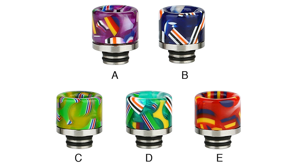 Resin National Flag Curved 510 Drip Tip 0326
