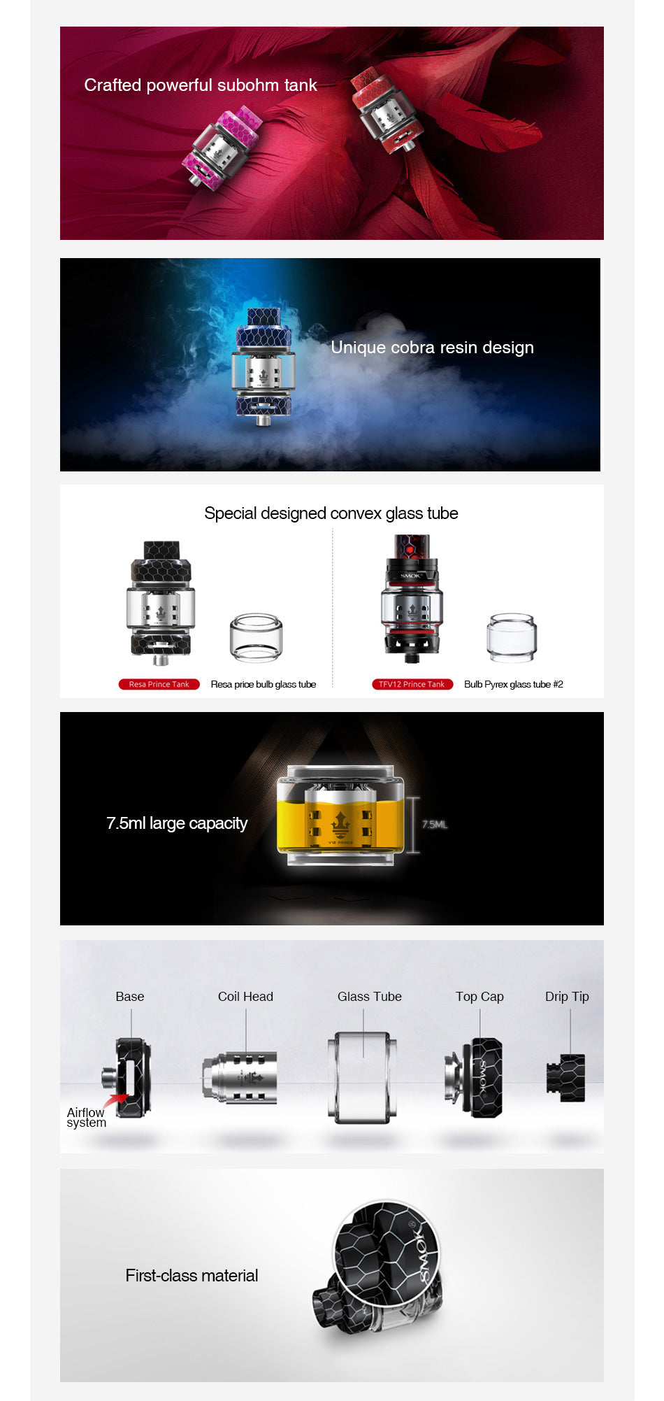 SMOK Resa Prince Cloud Beast Tank 7.5ml/2ml