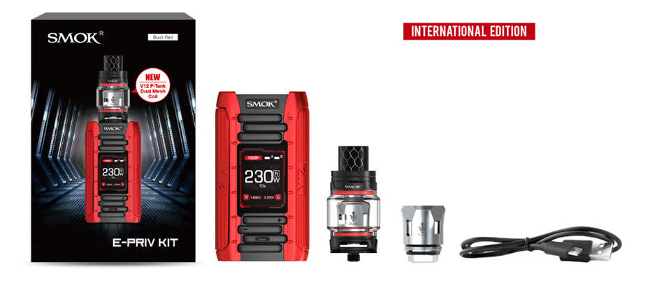 SMOK E-Priv 230W TC Kit with TFV12 Prince Tank