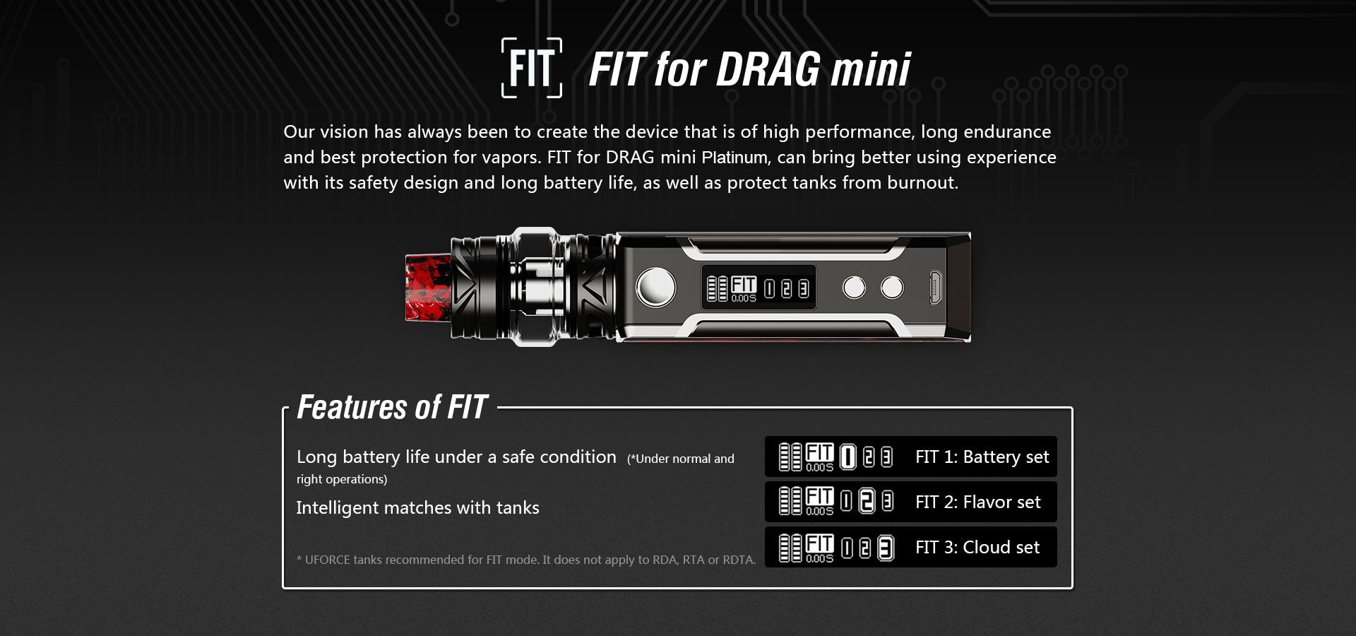 VOOPOO Drag Mini Platinum Edition 117W TC Kit with UFORCE T2 4400mAh