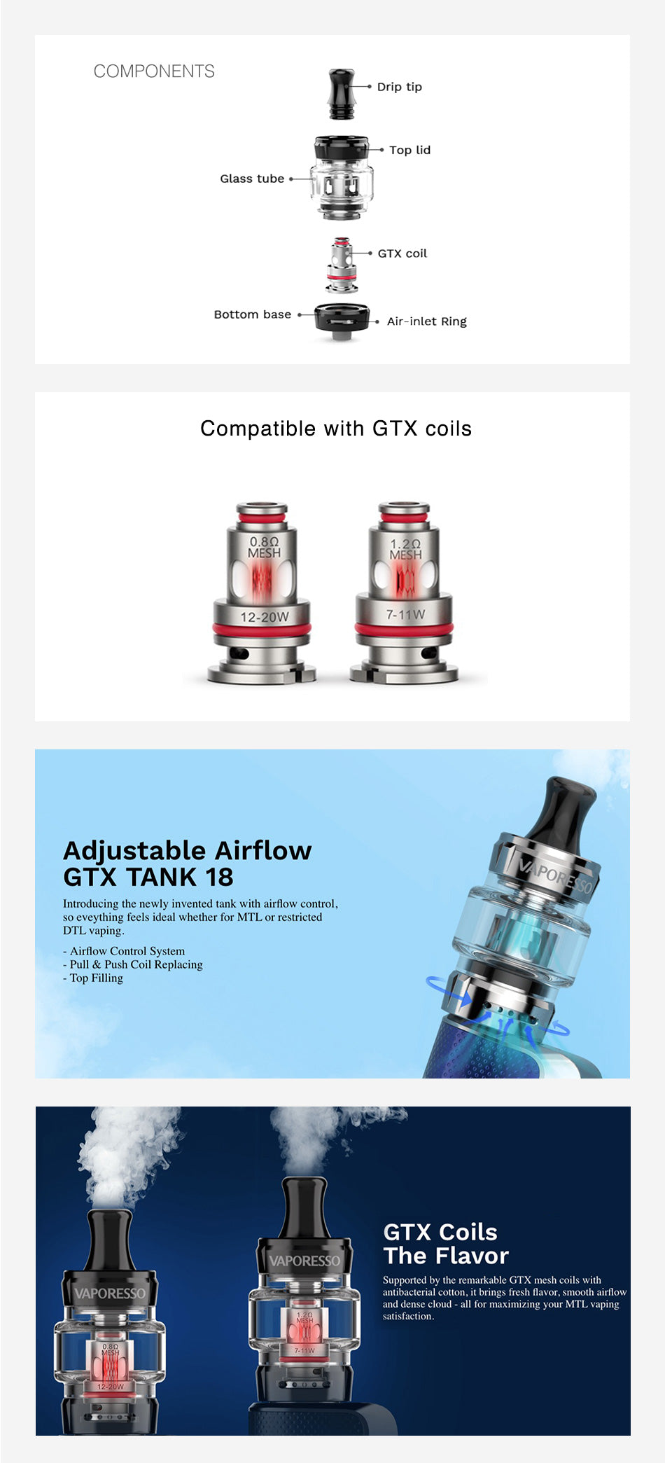 Vaporesso GTX Tank 18 3ml